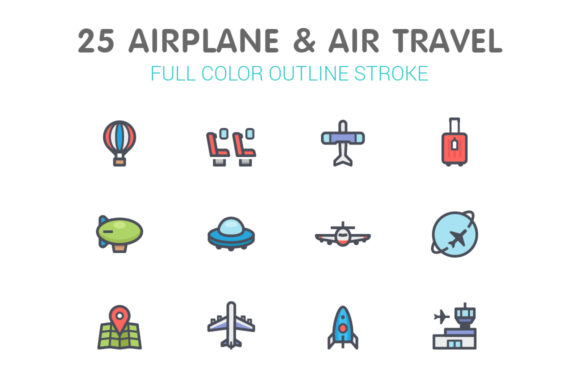 Airplane Transport Line with Color: A Practical Graphics Asset for Digital Sellers