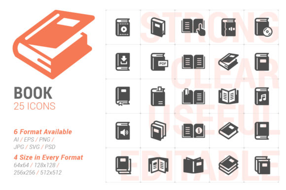 Book Filled Icon: A Versatile Graphic Design Asset for Content Publishing