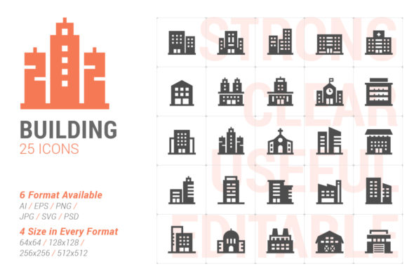 Building Filled Icon: A Versatile Graphic Design Asset for Modern Branding