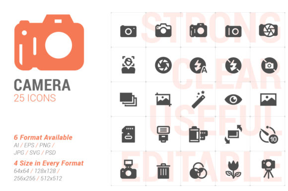 Camera Filled Icon: A Versatile Graphic Design Asset for Modern Content Publishing