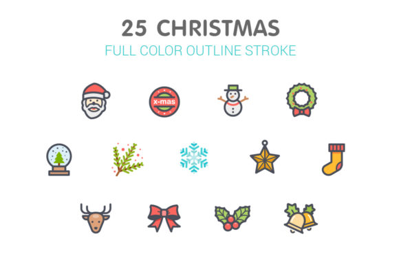 Christmas Color Icon: A Graphic Design Asset for Seasonal Website and Editorial Use