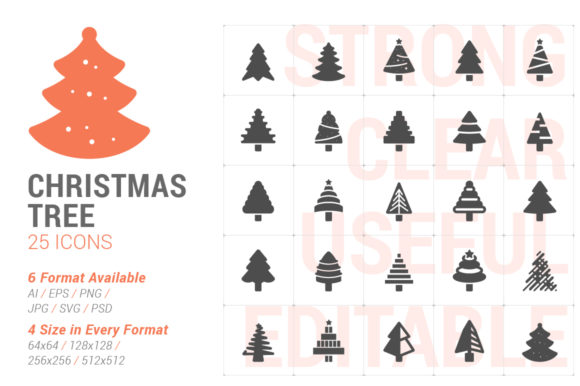 Christmas Tree Filled Icon: A Versatile Graphic Design Asset for Content Creators