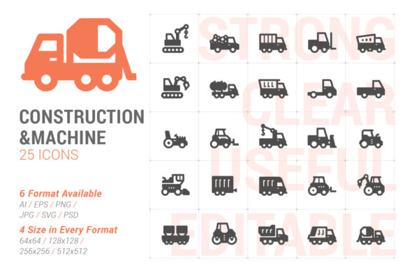 Construction Machine Filled Icon: A Practical Design Asset for Creative Projects