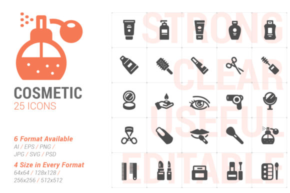 Cosmetic Filled Icon: A Versatile Graphic Design Asset for Handmade Creations