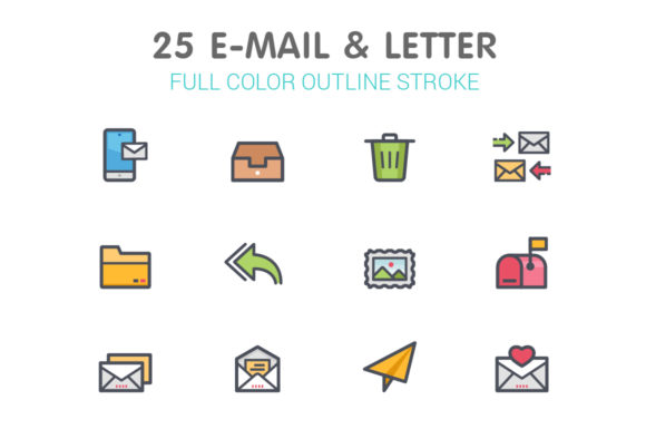 E-mail Letter Color Icon Review for Embroidery Projects