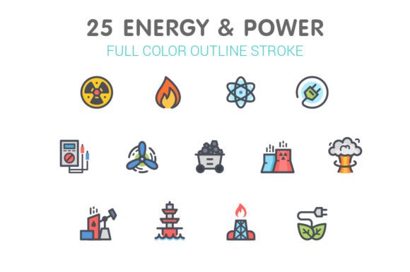 Energy Power Color Icon: A Vibrant Graphic Asset for Creative Projects