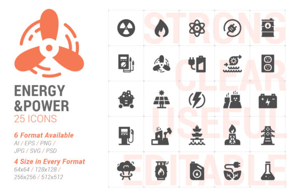 Energy Power Filled Icon: A Versatile Graphic Design Asset for Modern Branding