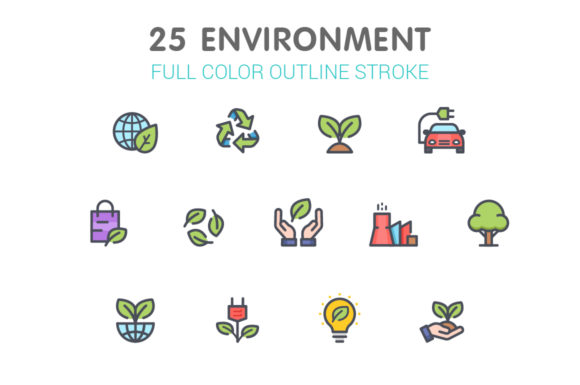 Environment Color Icon: A Versatile Graphic Design Asset for Crafters