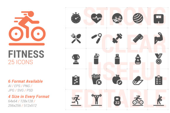 Fitness Filled Icon: A Versatile Graphic Design Asset for Modern Branding