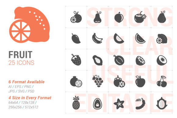 Fruit Filled Icon: A Versatile Graphic Design Asset for Local Business Branding