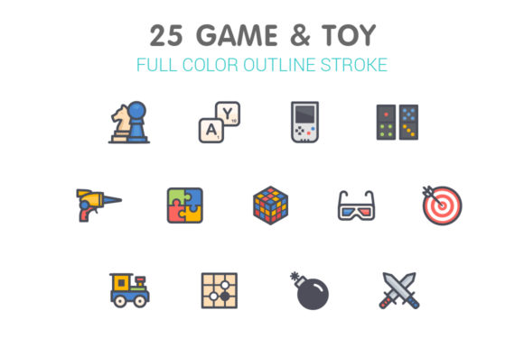 Game Toy Color Icon: A Playful Graphic Asset for Small Business Branding