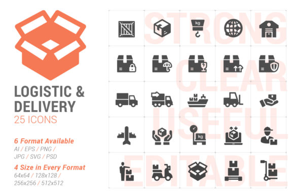 Logistic Delivery Filled Icon: A Modern Graphic for Local Business Branding