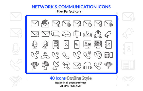 Network Communication Icon Set Outline: A Designer’s Perspective