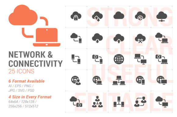 Network Connectivity Filled Icon: A Versatile Graphic Design Asset for Modern Content