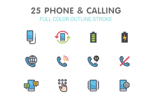 Phone Calling Color Icon: A Versatile Graphic for Local Business Branding