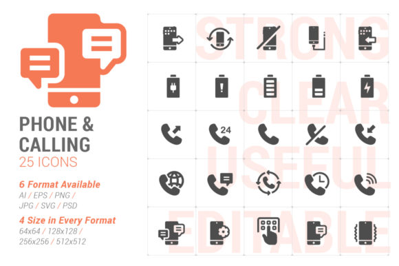 Phone Calling Filled Icon: A Practical Graphic Design Asset for Local Business Branding