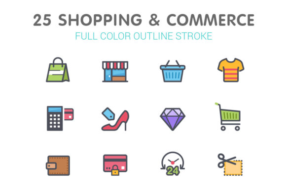 Shopping Commerce Color Icon Review for Real Embroidery Projects