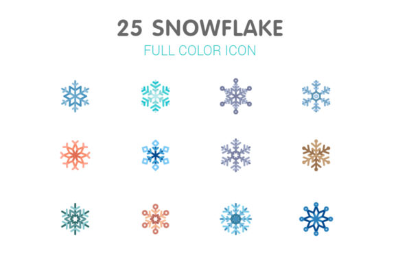 Snowflake Color Icon: A Versatile Graphic Design Asset for Creative Branding