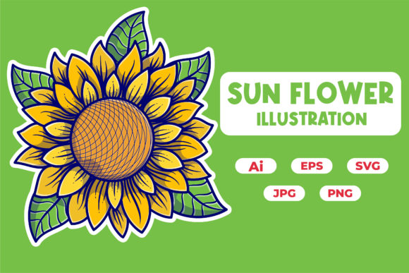 Sunflower Illustration Flat Style Review: Real Project Use