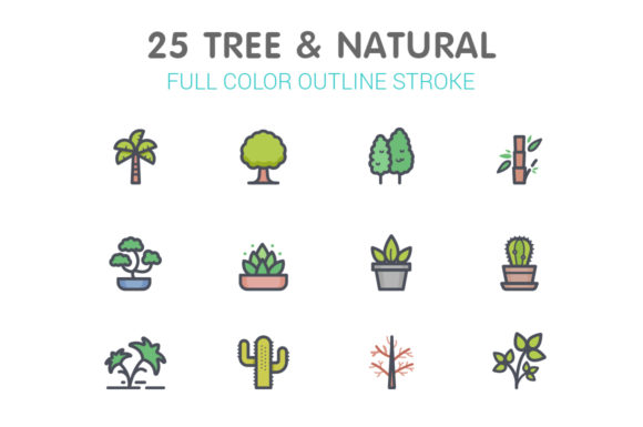 Tree Natural Line with Color Icons: A Graphic Designer’s Practical Review