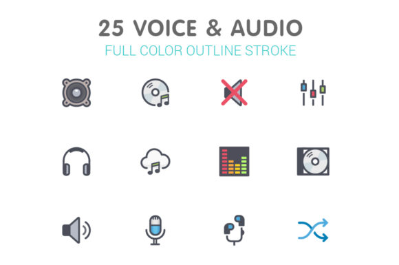 Voice Audio Color Icon: A Versatile Graphic for Handmade Creations