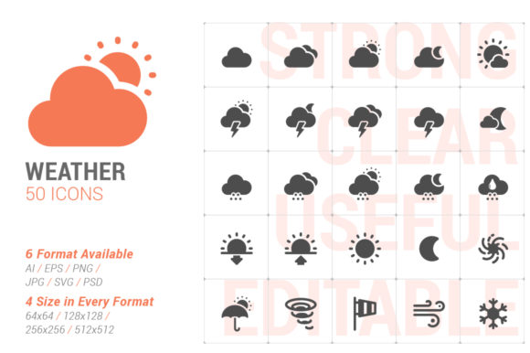 Weather Forecast Filled Icon: A Versatile Graphic Design Asset for Modern Branding